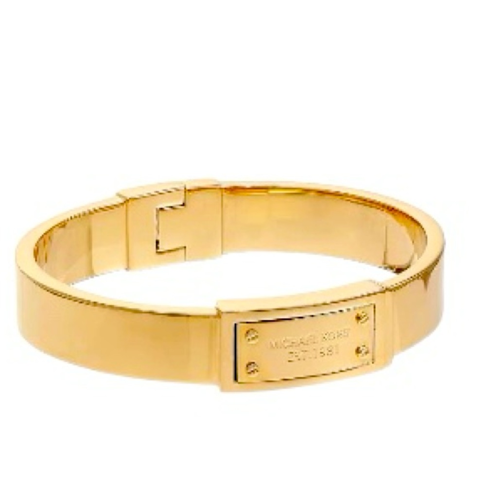 MICHAEL KORS Gold Statement Cuff Bangle Bracelet